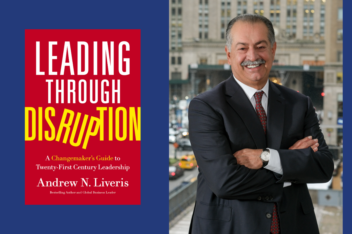 image of book cover and an image of older man in suit with arms crossed